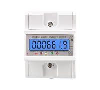 Medidor de energía de consumo de energía, vatímetro electrónico de 4 cables, trifásico, carril Din, kWh, 100A, 380V, CA, 50Hz, pantalla de retroiluminación LCD