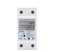 Medidor de energía digital monofásico LCD, voltaje de reinicio, corriente, consumo de energía, contador, vatímetro eléctrico, carril de 230 V(DDS663,AC110V 50Hz)