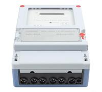 Medidor de energía digital trifásico de 100 A con pantalla LCD, contador de kWh montado en la pared de 3 x 230/400 V para monitoreo preciso del uso de electricidad en el hogar y la oficina, blanco
