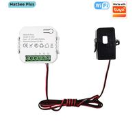Medidor de Energía Digital WiFi Inteligente de 80A con Sensor de Pinza CT, Aplicación de Monitoreo de Consumo de Energía en Tiempo Real, AC100-240V, Compatible con Tuya