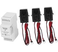 Medidor de energía doméstica, 90-250 VA, trifásico, para medir corriente, voltaje, amperaje y energía, con 3 transformadores de corriente de pinza