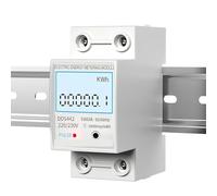 Medidor de energía eléctrica 2P monofásico LCD pantalla Digital montaje en carril DIN medidor eléctrico de 2 cables vatímetro CA 230V 50Hz