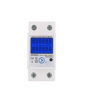 Medidor de energía eléctrica 2P monofásico LCD pantalla Digital montaje en carril DIN medidor eléctrico de 2 cables vatímetro potencia kWh AC230V 60Hz