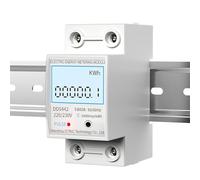 Medidor de energía eléctrica 2P monofásico LCD pantalla Digital montaje en carril DIN medidor eléctrico de 2 cables vatímetro CA 230V 50Hz