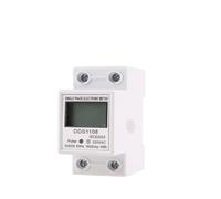 Medidor de energía eléctrica monofásico 2P, pantalla Digital LCD, instalación en carril DIN, vatímetro eléctrico de 2 cables, potencia AC230V60Hz, 1 ud.