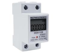 Medidor de energía eléctrica monofásico LCD KWH AC medidor Digital de vatios-hora 220V 60A 50Hz carril Din eléctrico