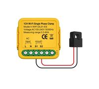 Medidor de Energía Inteligente Tuya Wifi con Pinza y Transformador de Corriente de 80 A para Iluminación Eléctrica y Monitor de KWH.