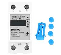 Medidor de energía monofásico Medidor eléctrico, ZMAi-90 WIFI Interruptor de medición digital LCD remoto LCD Medidor eléctrico LCD Monitor de energía Medidor de potencia(60A)