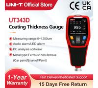 Medidor de Espesor de Revestimiento UNI-T UT343D, Digital, FE/NFE, para Metal y Pintura de Automóviles, con Pantalla LCD Retroiluminada UT343D