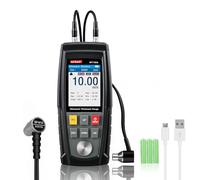 Medidor de espesor ultrasónico digital Wintact, rango de 1.00 a 300mm con sonda para medir materiales metálicos y no metálicos, acero, paredes de cilindros, plástico, vidrio, PVC, tuberías