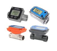 Medidor de flujo de agua electrónico DN20 con pantalla LCD, caudalímetro de turbina G3/4(D)