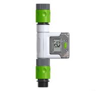 Medidor de flujo de agua WiFi inteligente con seguimiento de uso en tiempo real, monitor digital de manguera de jardín para aspersor de césped y riego del hogar, control de aplicación, interruptor de