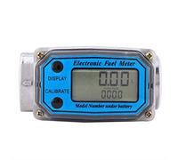 Medidor de flujo de combustible Medidor de turbina Mini medidor de flujo de turbina digital de combustible 15-120L 1 "NPT(Azul)