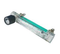 Medidor de flujo de oxígeno y aire, Panel acrílico de LZM-6T, rotámetro con válvula de Control, espiga for manguera de 8mm, 116mm de longitud, 1-10L/min