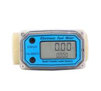 Medidor de Flujo Digital de Turbina 15-120 L/Min para Combustible Diésel Gasolina Queroseno con Pantalla LCD Y conexión Npt 1" Alta Precisión Medición de Líquidos