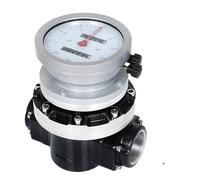 Medidor de flujo engranaje ovalado mecánico LC, medidor alta precisión OGM for agua, combustible, gasolina, queroseno, 1 pulgada/1,5 pulgadas/2 pulgadas, Construcción duradera(1.5inch)