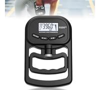 Medidor de fuerza digital manual, 396 lb/180 kg, color negro, dinamómetro de mano con cable de carga USB, gran pantalla LED
