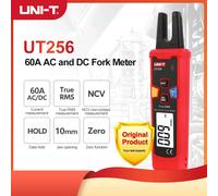 Medidor de horquilla Digital UNI-T UT256 60A AC DC, pinza amperimétrica True RMS, amperímetro NCV, probador de alta precisión UT256