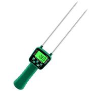 Medidor de humedad de grano para maíz, trigo, arroz, 14 tipos de cultivo, probador portátil de mano con sonda de metal de 420 mm, pantalla LCD retroiluminada, transmisión de voz