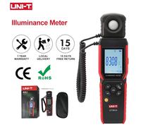 Medidor de iluminancia UNI-T UT381A 400000 Fotómetro del medidor de luz de Digitaces del medidor Lux del diseño giratorio dividido lx con la aplicación Bluetooth