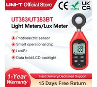Medidor de luz Digital UNI-T, luxómetro UT383BT UT383 0 ~ 19,900 Lux, medidor de iluminancia fotográfica, medidor de luz FC Luximetro UT383