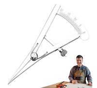 Medidor de marcado de cuero - Mini herramienta de prensa de borde ajustable | Brújula de metal con bloqueo, separadores de resorte para manualidades, tono de trabajo de cuero, geometría (autobloqueo)