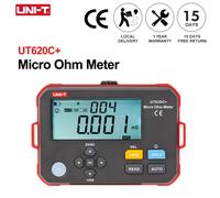 Medidor de microohmios UNI-T UT620C + 0,001 mΩ ~ 300,0 KΩ probador Digital de baja resistencia CC prueba de aislamiento pantalla LCD IP54