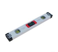 Medidor de nivel biaxial de 400 mm, rango ± 60°, nivel biaxial audible de | Medición dual X/Y, rango de ±60°, para función de calibración cero, pantalla de contraste inverso, rotación automática