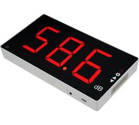 Medidor de nivel de sonido de 30 a 130 dB: dispositivo digital de medición en decibelios con pantalla LCD grande, montaje en pared, sonómetro con función de alarma