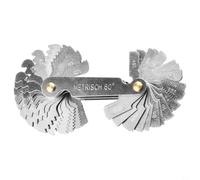 Medidor de paso de rosca, juego de 51 piezas métricas de 60° y para rosca de tornillo imperial de 55°, mecanismo de bloqueo de acero inoxidable para torno de metal, herramientas de taller de