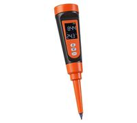 Medidor de pH para alimentos, rango de 0 a 14 pH, sonda impermeable IP68, kit de prueba portátil con compensación automática de temperatura, sobres de polvo para calibración, fácil de leer, ideal para