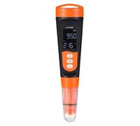 Medidor de pH, rango de 0 a 14 pH, sonda impermeable con certificación IP68, kit de prueba portátil que incluye sobres de polvo para calibración, pantalla VA y apto para pruebas de calidad del agua po