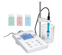 Medidor de pH VEVOR, rango de 0 a 14 pH, sonda impermeable IP68, calibración automática de 3 puntos, kit de prueba portátil con paquetes de polvo de calibración, sensor de temperatura, funda de transp