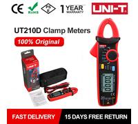 Medidor de pinza UNI-T Digital UT210E UT210D, Mini multímetro de corriente CA, alicates de valores eficaces verdaderos, amperímetro UT210C, rango automático UT210D
