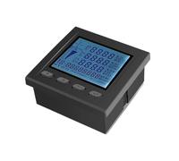 Medidor de potencia trifásico, amperios, voltaje, kWh, vatios, var, factor de potencia, frecuencia, medidor multifunción LCD con sensor de pinza amperimétrica CT