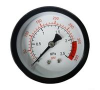 Medidor de presión de agua 0-1.6MPa Montaje axial para aceite hidráulico Aire - Manómetro confiable 10mm Rosca transparente para dial Heavy Duty