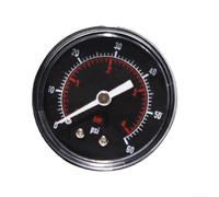 Medidor de presión de montaje trasero 0-60 Psi 1/4 pulgadas Npt para sistemas de filtro de piscina compatible con Pentair para Hayward para Jandy Clear Display Construcción de latón y plástico, fácil