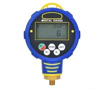 Medidor de presión digital de agente de refrigeración R32 compatible con medidor de presión alta y baja con pantalla LCD, 82 tipos de gas, kit de colector de CA, azul y rojo, 130 x 100 mm (A)