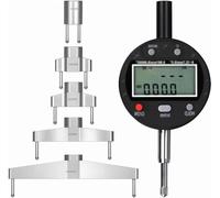 Medidor de radio digital 3 en 1: herramienta de profundidad y micrómetro, profundidad de 0.5 pulgadas, mandíbulas intercambiables de 10 a 100 mm, radio de 5 a 700 mm