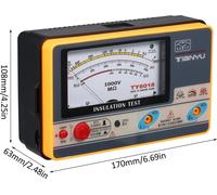 Medidor de resistencia de aislamiento, ohmímetro digital, probador portátil, megóhmetro, 0–2000 MΩ, 1000 V, instrumento de medición de megohmios de alta precisión