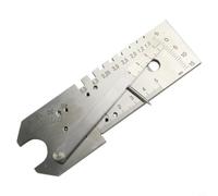 Medidor de soldadura de acero inoxidable para profundidad de costura 0-15 mm y ancho de hendidura 0,5-4 mm, 0-45° para controlar la mordida y el ajuste de bordes, medidor de electrodos 1,0-5,0 mm para