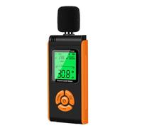 Medidor de sonido ambiental con micrófono de espuma que mantiene al mínimo | Sonómetro digital con pantalla LCD retroiluminada, lento rápido para áreas de trabajo y