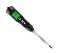 Medidor de suelo digital, probador digital portátil de suelo, con compensación de temperatura, medidor de resolución 0.01, sonda nominal IP67, función de retención de datos, para agricultura de