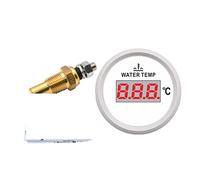 Medidor de temperatura del agua for coche, camión, barco, 52mm, Sensor 40-120 Celsius, medidor Digital for y con luz trasera roja,Monitor preciso(4)