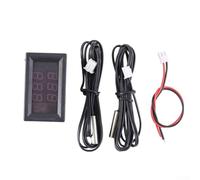 Medidor de temperatura digital Termómetro de sonda de sensor dual -50C a 125C Pantalla LED Probador de alto calor para caldera de aire líquido Monitoreo de taller