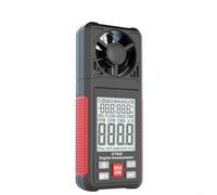 Medidor de viento digital 04-30m/s, anemómetro de mano con retroiluminación LCD, 7 unidades m/s km/h nudos, respuesta rápida 05s para HVAC al aire libre, ABS rojo
