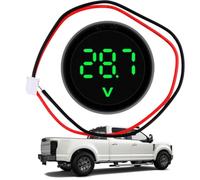 Medidor de voltaje de batería,Medidor de voltaje de batería Voltímetro | Monitor de batería de coche Detector de voltaje automotriz para automóvi