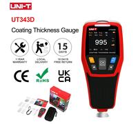 Medidor Digital de espesor de pintura de Metal para coche, medidor de espesor de revestimiento, retroiluminación LCD, UNI-T, UT343D, 320x240 píxeles, FE/NFE UT343D