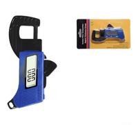 Medidor digital de grosor de 0 a 10 mm, LCD, herramienta de medición de tablero de papel de cuero, calibre alto para joyería, manualidades, taller, rojo (azul)