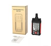Medidor digital de humedad de temperatura termómetro de mano higrómetro con pantalla de retroiluminación Punto de rocío Herramienta de medición de bombilla húmeda Negro